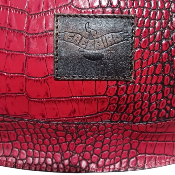 Freebird Mila Red Croco Tassel Satchel Bag RARE - Picture 8 of 15